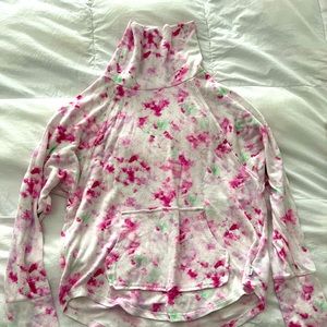 Girls gap kids slouchy turtleneck with pocket size XL (12) EUC